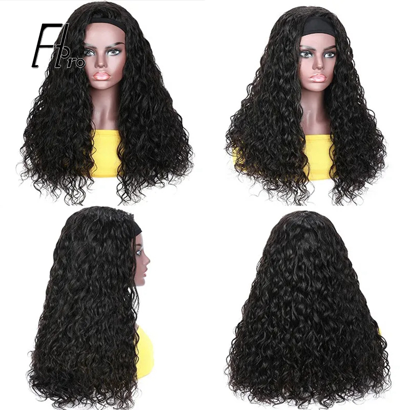 Headband Wigs Water Wave High Density Glueless Virgin Hair Wigs